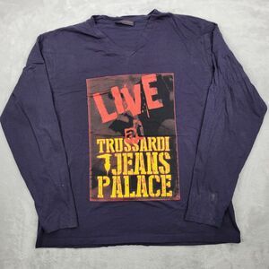 Trussardi Jeans Shirt Mens XXL Graphic Tee Palace Luxury Italian Live Adult 2XL